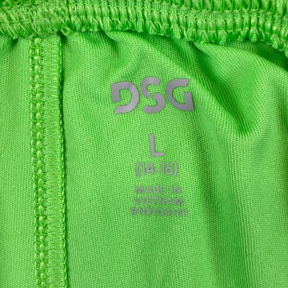 DSG Boys Knit Performance Shorts L 14-16 Green Navy Blue Athletic Sporty Gym NWT